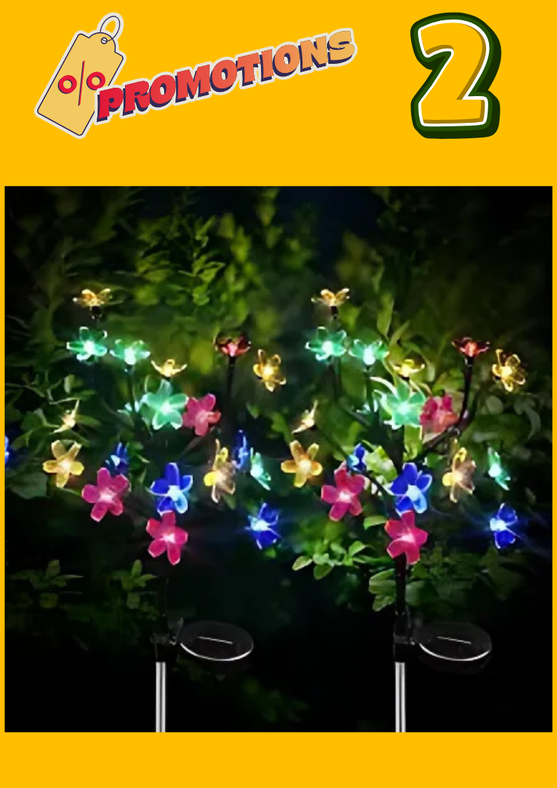 Guirlande solaire fleurs LED
