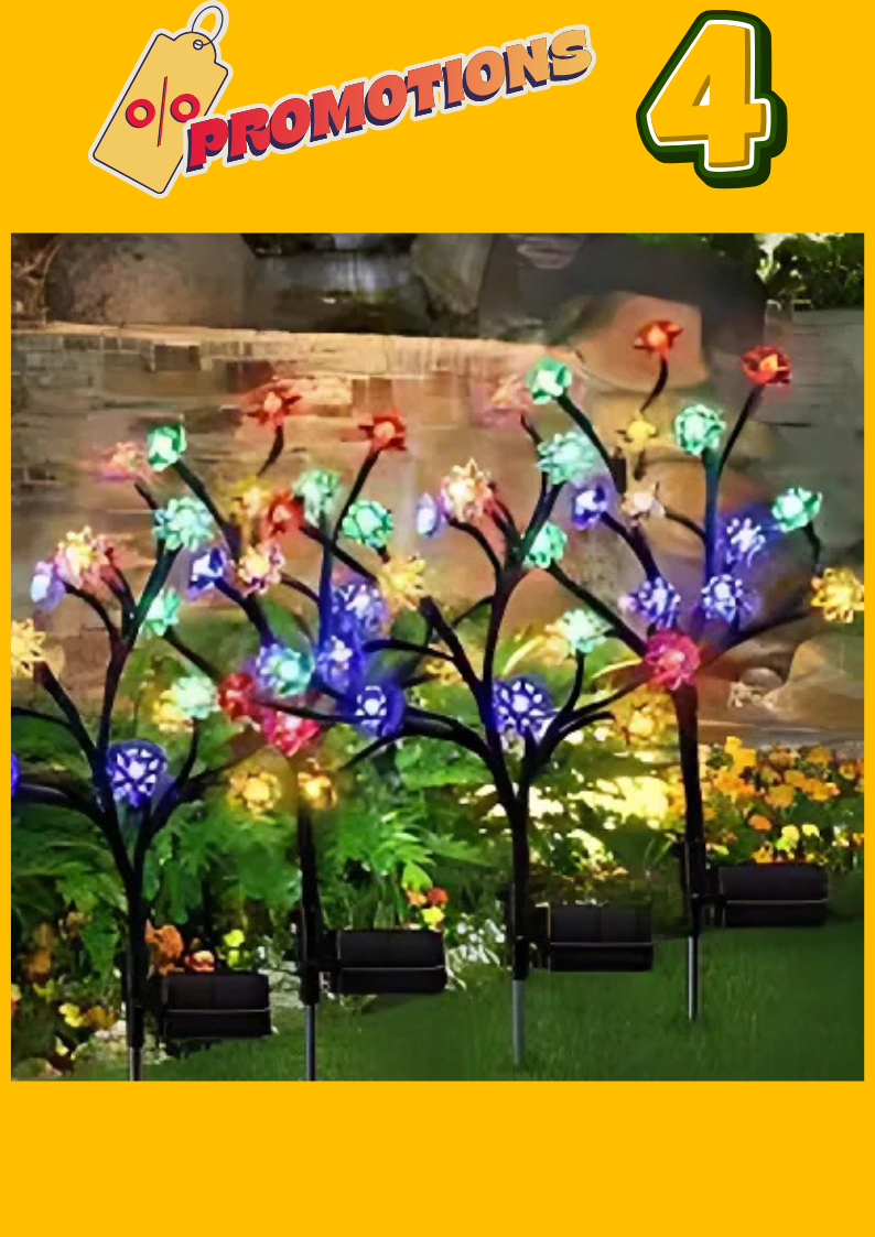 Guirlande solaire fleurs LED