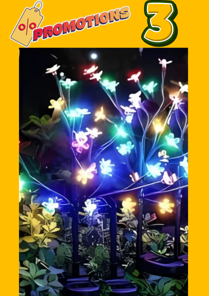 Guirlande solaire fleurs LED
