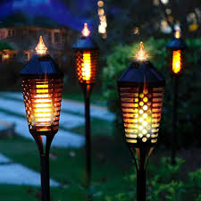 Lampes à flamme solaire pour jardin Lanterne LED Torche